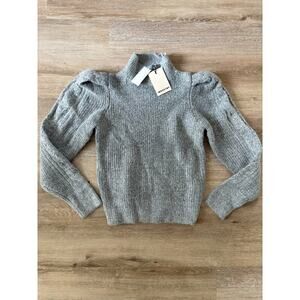 NWT Industry Puff Sleeve Knit Sweater
Mock Neck